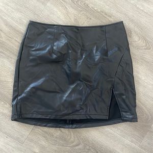 Faux Leather Skirt